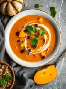 Recette délicieuse de soupe butternut