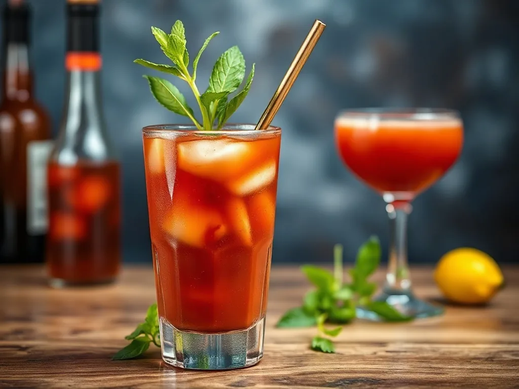 Savourez le goût épicé : – cocktail bloody mary → Le cocktail bloody mary est parfait pour un brunch original et épicé.